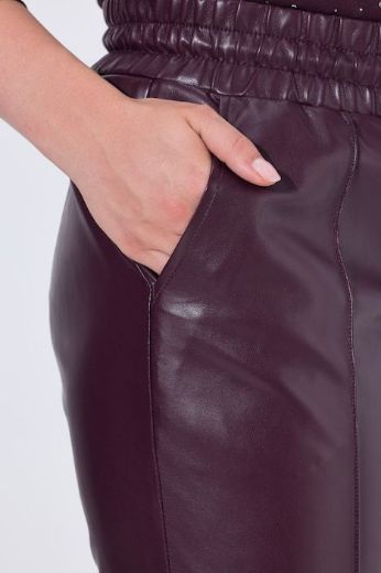 Moda za polnejše Hlače imitacija kože na vezanje plus velikost, xxl, Ulla Popken in Johann Popken (JP1880)