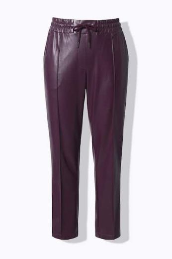 Moda za polnejše Hlače imitacija kože na vezanje plus velikost, xxl, Ulla Popken in Johann Popken (JP1880)