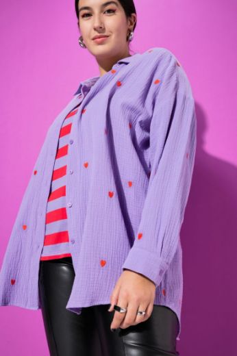 Moda za polnejše Košulja šireg kroja s motivom srca plus velikost, xxl, Ulla Popken in Johann Popken (JP1880)