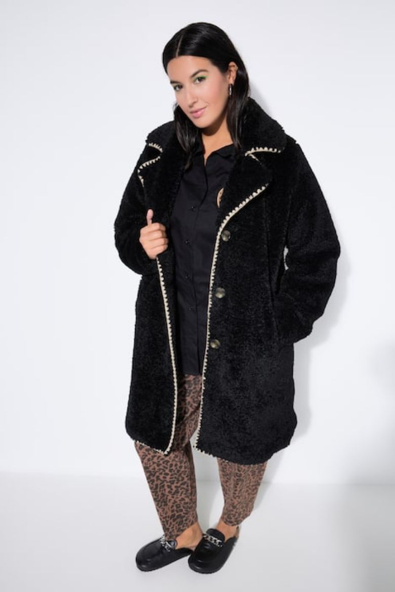 Moda za polnejše Kaput od flisa A kroja plus velikost, xxl, Ulla Popken in Johann Popken (JP1880)