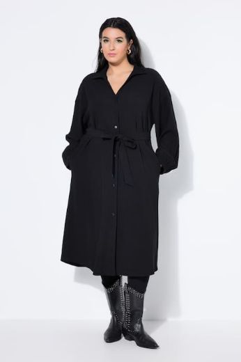 Moda za polnejše Haljina dugih rukava na kopčanje plus velikost, xxl, Ulla Popken in Johann Popken (JP1880)