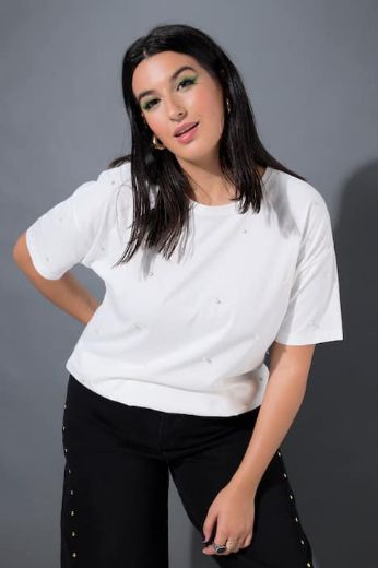 Moda za polnejše Majica kratkih rukava plus velikost, xxl, Ulla Popken in Johann Popken (JP1880)