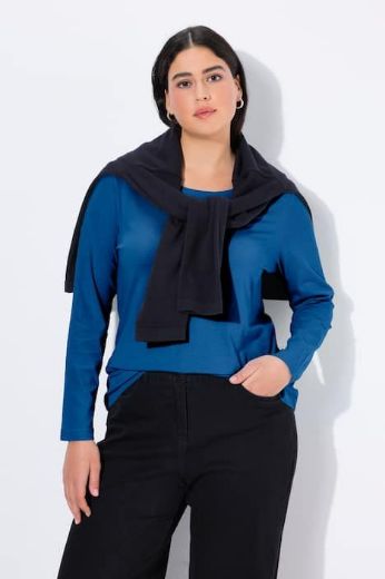 Moda za polnejše Majica dugi rukavi okrugli izrez plus velikost, xxl, Ulla Popken in Johann Popken (JP1880)