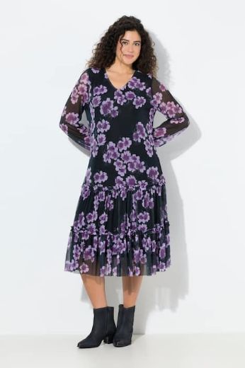 Moda za polnejše Haljina cvjetni motiv plus velikost, xxl, Ulla Popken in Johann Popken (JP1880)