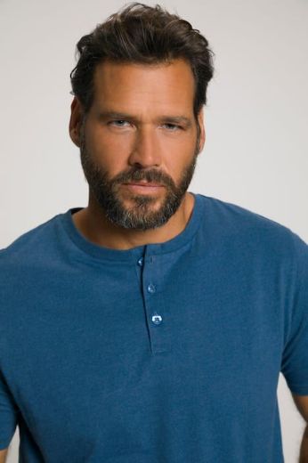 Moda za polnejše Majica kratkih rukava s gumbićima plus velikost, xxl, Ulla Popken in Johann Popken (JP1880)