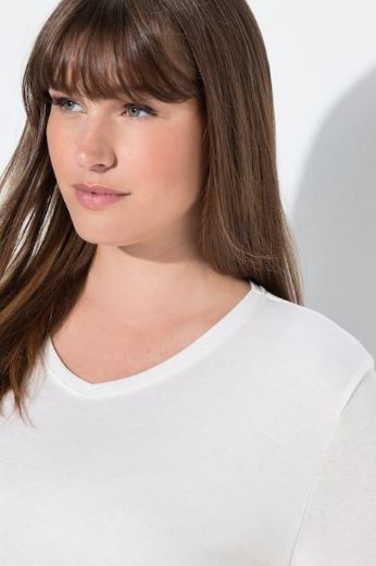 Moda za polnejše Majica V ovratnika 3/4 rukava plus velikost, xxl, Ulla Popken in Johann Popken (JP1880)