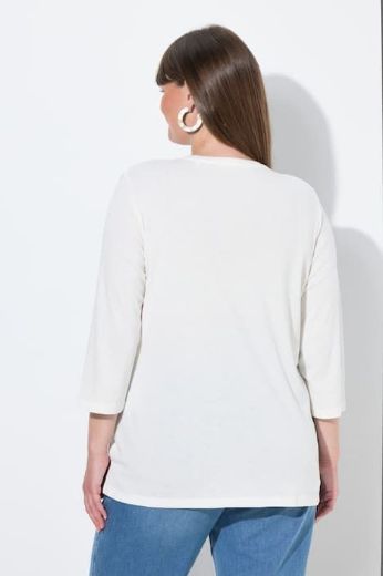 Moda za polnejše Majica V ovratnika 3/4 rukava plus velikost, xxl, Ulla Popken in Johann Popken (JP1880)