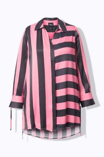 Moda za polnejše Košulja s okomitim i vodoravnim prugama plus velikost, xxl, Ulla Popken in Johann Popken (JP1880)