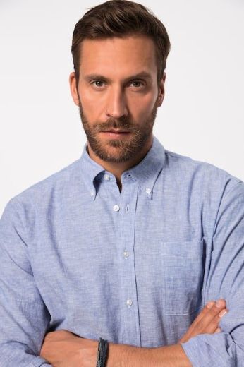 Moda za polnejše Košulja lanena dugih rukava plus velikost, xxl, Ulla Popken in Johann Popken (JP1880)