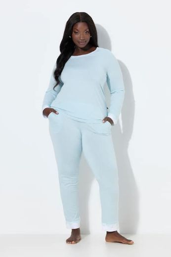 Moda za polnejše Pidžama s dodatkom ukrasne čipke plus velikost, xxl, Ulla Popken in Johann Popken (JP1880)