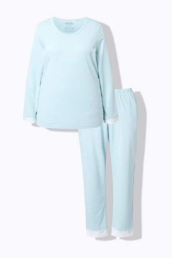 Moda za polnejše Pidžama s dodatkom ukrasne čipke plus velikost, xxl, Ulla Popken in Johann Popken (JP1880)