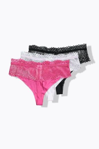 Moda za polnejše Gaćice tange 3 komada plus velikost, xxl, Ulla Popken in Johann Popken (JP1880)