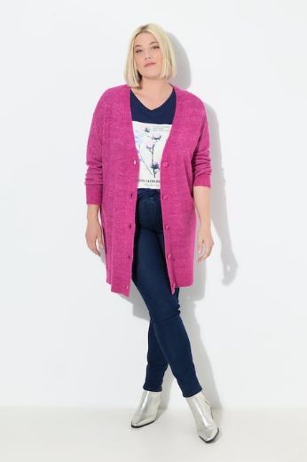 Moda za polnejše Kardigan na kopčanje plus velikost, xxl, Ulla Popken in Johann Popken (JP1880)