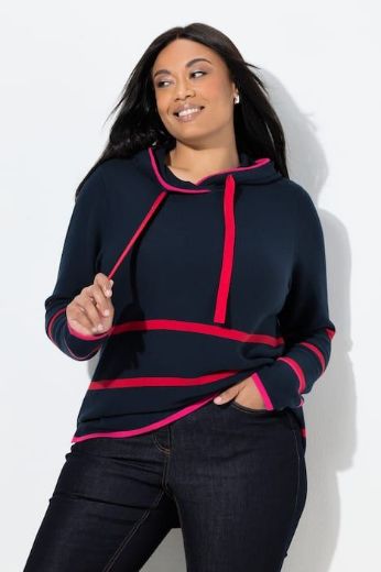 Moda za polnejše Pulover dugih rukava na pruge plus velikost, xxl, Ulla Popken in Johann Popken (JP1880)