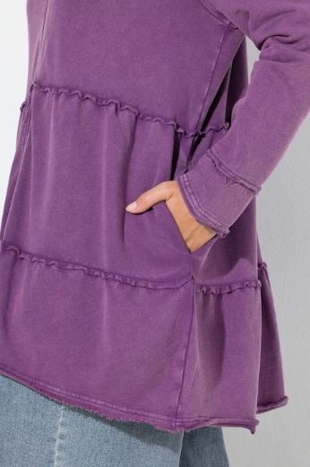 Moda za polnejše Majica dugih rukava s kapuljačom plus velikost, xxl, Ulla Popken in Johann Popken (JP1880)