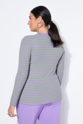 Moda za polnejše Majica dugih rukava na pruge plus velikost, xxl, Ulla Popken in Johann Popken (JP1880)