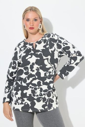 Moda za polnejše Majica dugih rukava s apstraktnim printom plus velikost, xxl, Ulla Popken in Johann Popken (JP1880)