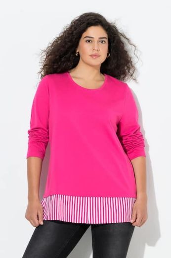 Moda za polnejše Majica dugih rukava okruglog ovratnika plus velikost, xxl, Ulla Popken in Johann Popken (JP1880)