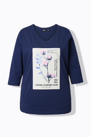 Moda za polnejše Majica 3/4 rukava V ovratnika plus velikost, xxl, Ulla Popken in Johann Popken (JP1880)