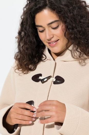 Moda za polnejše Kaput na kopčanje s kapuljačom plus velikost, xxl, Ulla Popken in Johann Popken (JP1880)