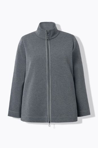 Moda za polnejše Majica dugih rukava s patentnim zatvaračem plus velikost, xxl, Ulla Popken in Johann Popken (JP1880)