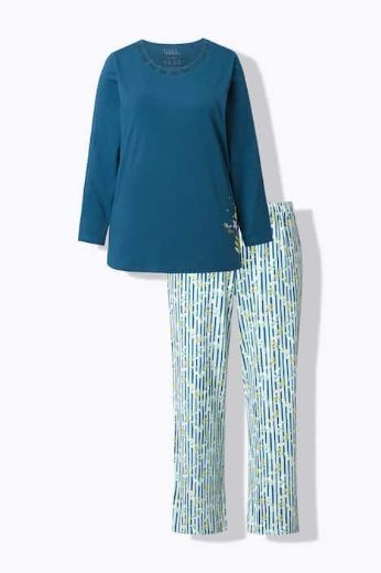 Moda za polnejše Pidžama dugih rukava i dugih nogavica plus velikost, xxl, Ulla Popken in Johann Popken (JP1880)