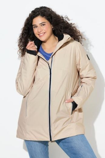 Moda za polnejše Jakna vodootporna s kapuljačom plus velikost, xxl, Ulla Popken in Johann Popken (JP1880)