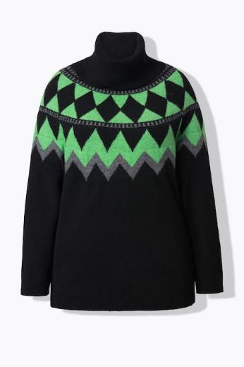 Moda za polnejše Pulover dugih rukava povišenog ovratnika plus velikost, xxl, Ulla Popken in Johann Popken (JP1880)