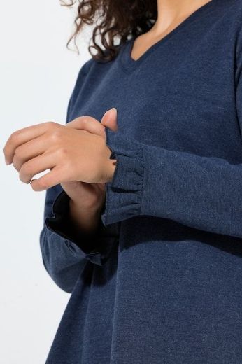 Moda za polnejše Majica dugih rukava V ovratnika plus velikost, xxl, Ulla Popken in Johann Popken (JP1880)