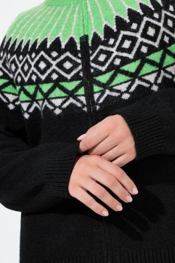 Moda za polnejše Kardigan pleteni s patentnim zatvaračem plus velikost, xxl, Ulla Popken in Johann Popken (JP1880)