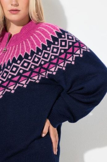 Moda za polnejše Kardigan pleteni s patentnim zatvaračem plus velikost, xxl, Ulla Popken in Johann Popken (JP1880)