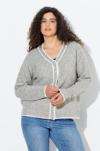 Moda za polnejše Kardigan na kopčanje plus velikost, xxl, Ulla Popken in Johann Popken (JP1880)