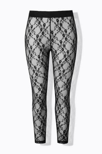 Moda za polnejše Tajice od prozirne čipke plus velikost, xxl, Ulla Popken in Johann Popken (JP1880)