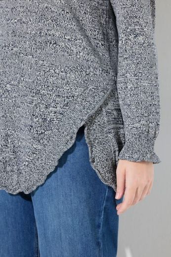 Moda za polnejše Pulover dugih rukava V ovratnika plus velikost, xxl, Ulla Popken in Johann Popken (JP1880)