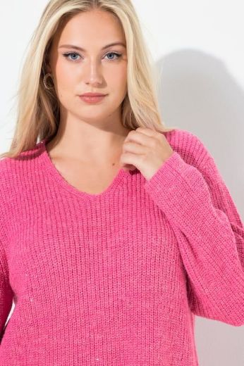 Moda za polnejše Pulover dugih rukava V ovratnika plus velikost, xxl, Ulla Popken in Johann Popken (JP1880)