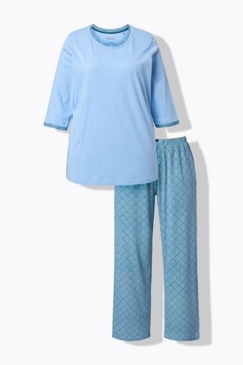 Moda za polnejše Pidžama 3/4 rukava i dugih nogavica plus velikost, xxl, Ulla Popken in Johann Popken (JP1880)