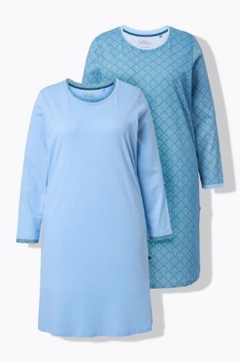 Moda za polnejše Spavaćica dugih rukava 2 komada plus velikost, xxl, Ulla Popken in Johann Popken (JP1880)