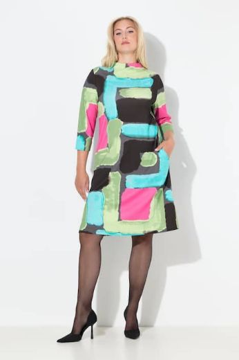 Moda za polnejše Haljina 3/4 rukava A kroja plus velikost, xxl, Ulla Popken in Johann Popken (JP1880)