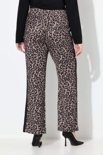 Moda za polnejše Hlače širokih nogavica s leopard uzorkom plus velikost, xxl, Ulla Popken in Johann Popken (JP1880)