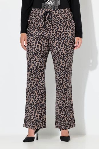 Moda za polnejše Hlače širokih nogavica s leopard uzorkom plus velikost, xxl, Ulla Popken in Johann Popken (JP1880)
