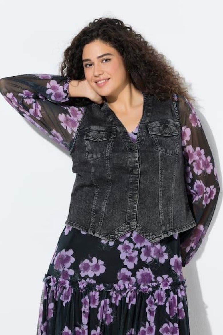 Moda za polnejše Prsluk od trapera plus velikost, xxl, Ulla Popken in Johann Popken (JP1880)