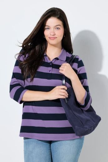 Moda za polnejše Majica Polo 3/4 rukava plus velikost, xxl, Ulla Popken in Johann Popken (JP1880)