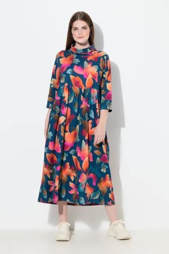 Moda za polnejše Haljina maxi 3/4 rukava plus velikost, xxl, Ulla Popken in Johann Popken (JP1880)