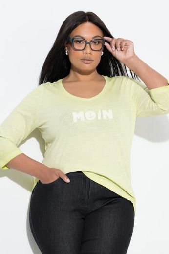 Moda za polnejše Majica 3/4 rukava V ovratnika plus velikost, xxl, Ulla Popken in Johann Popken (JP1880)