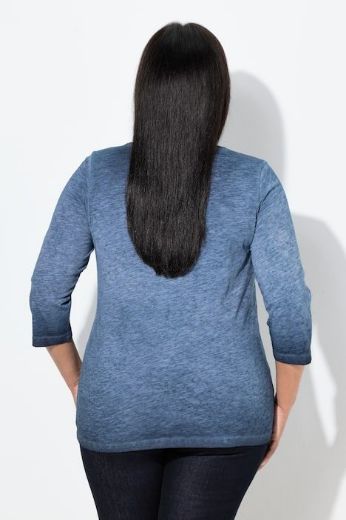 Moda za polnejše Majica 3/4 rukava V ovratnika plus velikost, xxl, Ulla Popken in Johann Popken (JP1880)