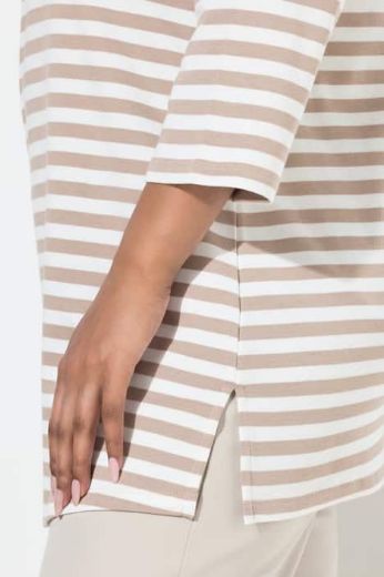 Moda za polnejše Majica 3/4 rukava na pruge plus velikost, xxl, Ulla Popken in Johann Popken (JP1880)