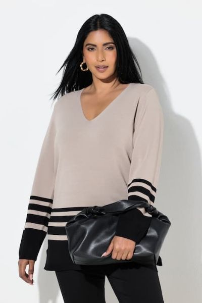 Slika Pulover dugih rukava V ovratnika