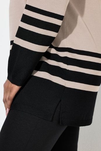 Moda za polnejše Pulover dugih rukava V ovratnika plus velikost, xxl, Ulla Popken in Johann Popken (JP1880)