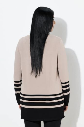 Moda za polnejše Pulover dugih rukava V ovratnika plus velikost, xxl, Ulla Popken in Johann Popken (JP1880)