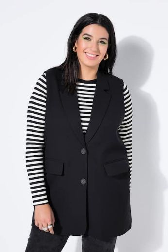 Moda za polnejše Prsluk na kopčanje dužeg kroja plus velikost, xxl, Ulla Popken in Johann Popken (JP1880)